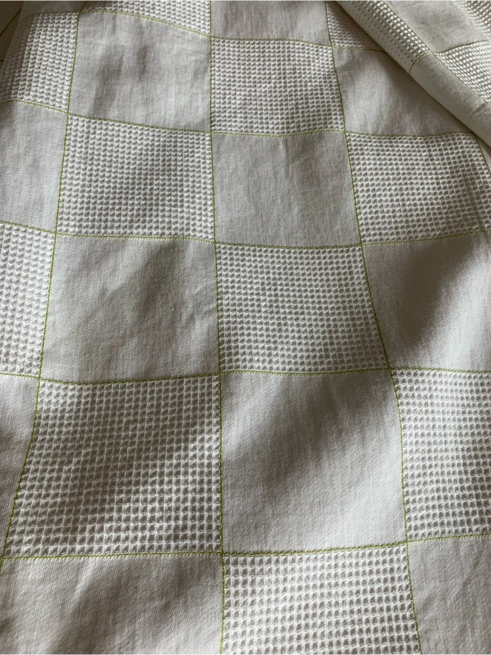 Sak’s 5th Ave Ann de Soléne 100%Cotton Duvet Checkerboard WaffleWeave Full/Queen